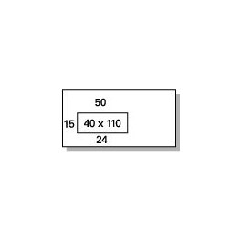 Messing Vergelijken Gebakjes Dienst Envelop 114x229mm (C5/6) 80g/m² wit , Venster Links 40x110mm ,  gegomd , 500st.